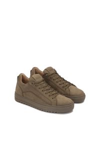 Kazar - Sneakersy męskie na grubej podeszwie w kolorze khaki. Okazja: na spacer, do pracy. Kolor: zielony. Materiał: nubuk. Szerokość cholewki: normalna. Sport: wspinaczka, turystyka piesza #3