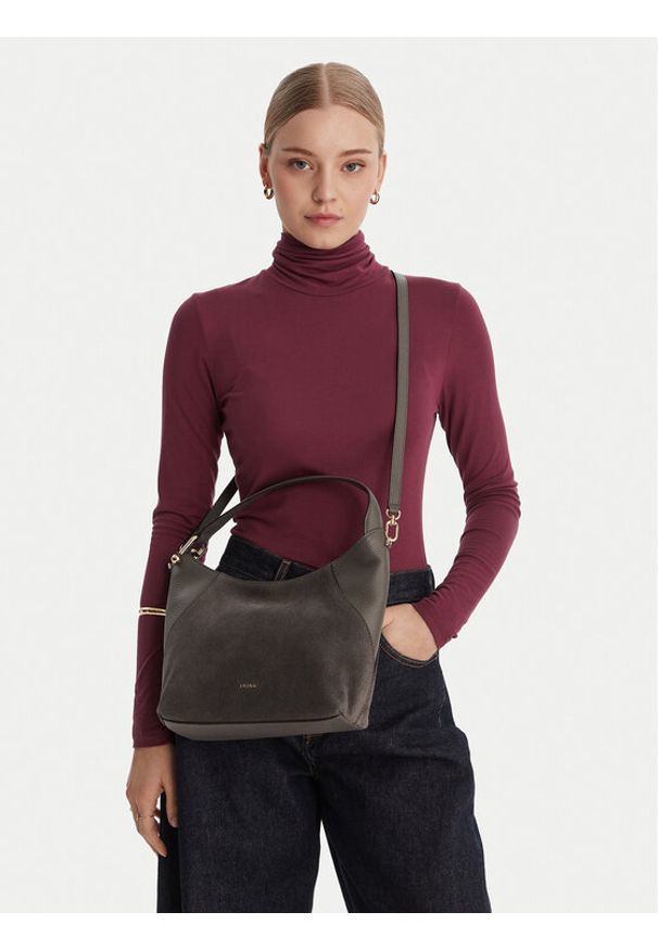 Furla Torebka Lara S WB01958 BX1895 BG 4285S Szary. Kolor: szary. Materiał: skórzane