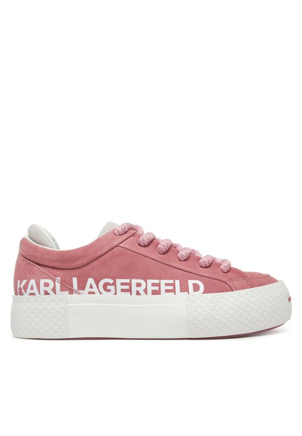 Karl Lagerfeld - KARL LAGERFELD Sneakersy KL60722 Fioletowy. Kolor: fioletowy. Materiał: zamsz, skóra