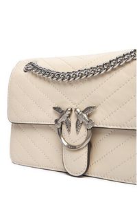 Pinko - PINKO Torebka Love One Light Mini Al 25-26 PLTT 106173 A2JC Écru. Kolor: kremowy. Materiał: skórzane #6