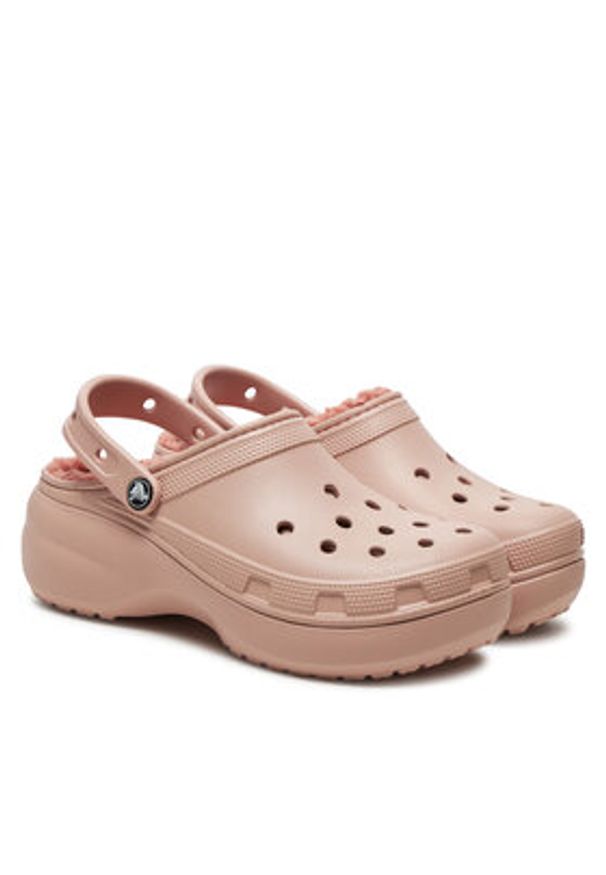 Crocs Klapki Classic Platform Lined Clog W 207938 Różowy. Kolor: różowy. Obcas: na platformie