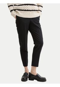 Tom Tailor Denim Chinosy 1043858 Czarny Slim Fit. Kolor: czarny. Materiał: syntetyk