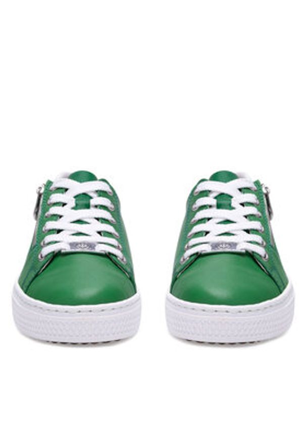 Rieker Sneakersy L59L1-52 Zielony. Kolor: zielony. Materiał: skóra