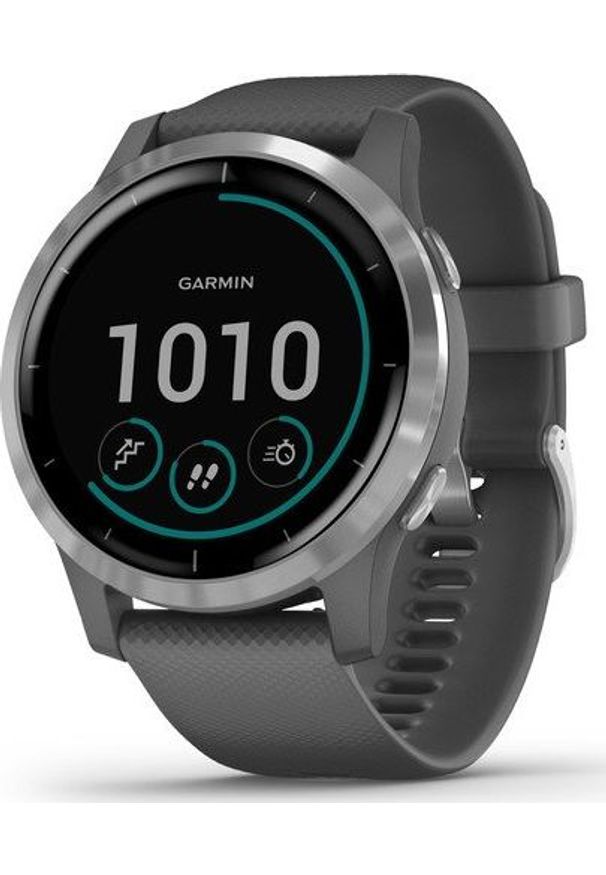 GARMIN - Zegarek sportowy Garmin Vivoactive 4 Szary (010-02174-03). Kolor: szary. Styl: sportowy