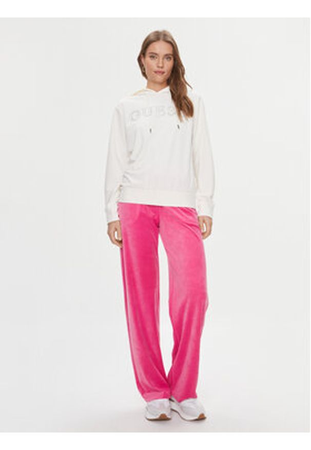 Guess Bluza Couture V4RQ25 KBXI2 Écru Regular Fit. Materiał: syntetyk