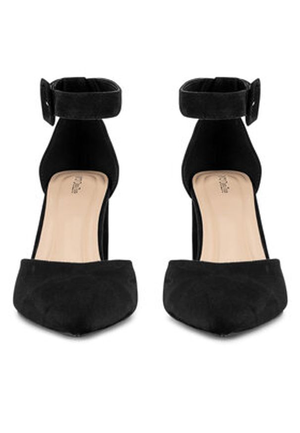 DeeZee Czółenka LH230312-5 Czarny. Kolor: czarny. Materiał: materiał