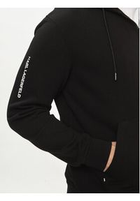 Karl Lagerfeld - KARL LAGERFELD Bluza 705033 542900 Czarny Regular Fit. Typ kołnierza: dekolt w karo. Kolor: czarny. Materiał: bawełna #3
