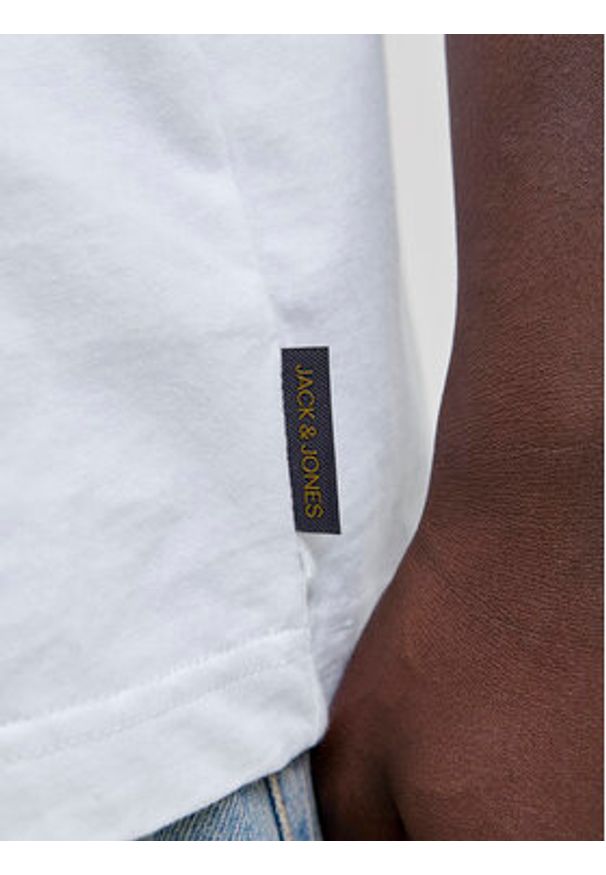 Jack & Jones T-Shirt Earchive 12287990 Biały Regular Fit. Kolor: biały. Materiał: bawełna