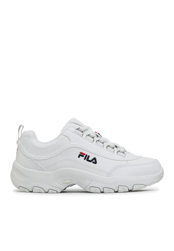 Fila Sneakersy Strada Low Kids 1010781.1FG Biały. Kolor: biały. Materiał: skóra