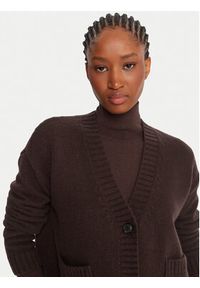 Weekend Max Mara Kardigan Filmato 2525346062 Brązowy Regular Fit. Kolor: brązowy. Materiał: wełna #5