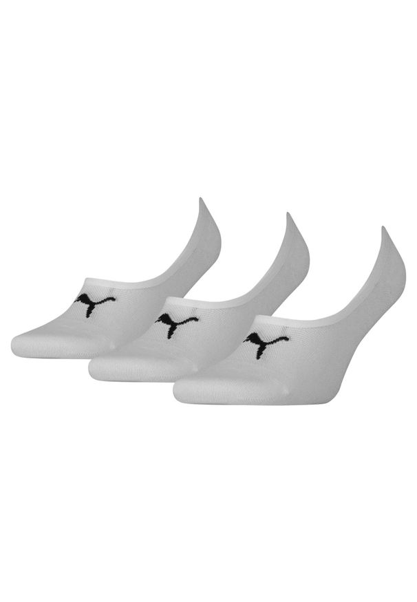 Skarpety Puma Footie 3 Pack. Kolor: biały. Materiał: bawełna, materiał. Sport: turystyka piesza
