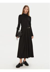 LOLA CASADEMUNT Golf LF2415019 Czarny Regular Fit. Typ kołnierza: golf. Kolor: czarny. Materiał: syntetyk #4