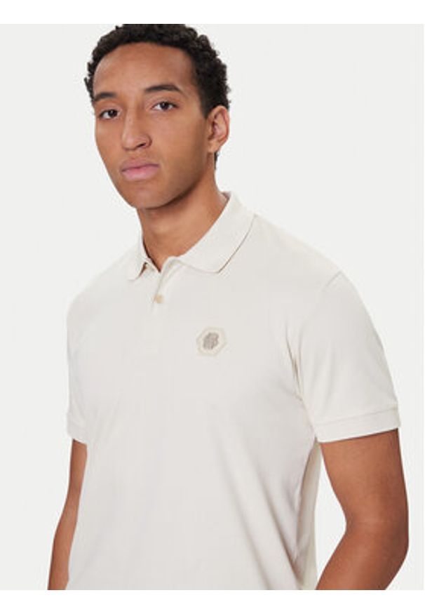 BOSS Polo Future 50543891 Écru Regular Fit. Typ kołnierza: polo. Materiał: bawełna
