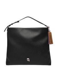 Karl Lagerfeld - KARL LAGERFELD Czarna shopperka damska Ikon Pebble Hobo. Kolor: czarny. Styl: casual, elegancki #4