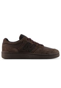Buty męskie New Balance Numeric UN480CHC – brązowe. Kolor: brązowy. Materiał: materiał, zamsz, syntetyk, dresówka, guma, skóra. Szerokość cholewki: normalna. Wzór: nadruk. Sport: bieganie #1