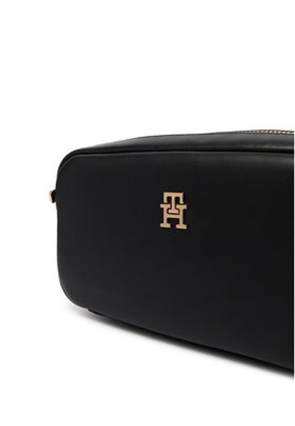 TOMMY HILFIGER - Tommy Hilfiger Torebka Th Essential Camera Bag AW0AW18370 Czarny. Kolor: czarny. Materiał: skórzane