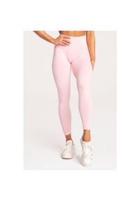 GYM GLAMOUR - Legginsy fitness damskie Gym Glamour basic. Kolor: różowy. Sport: fitness