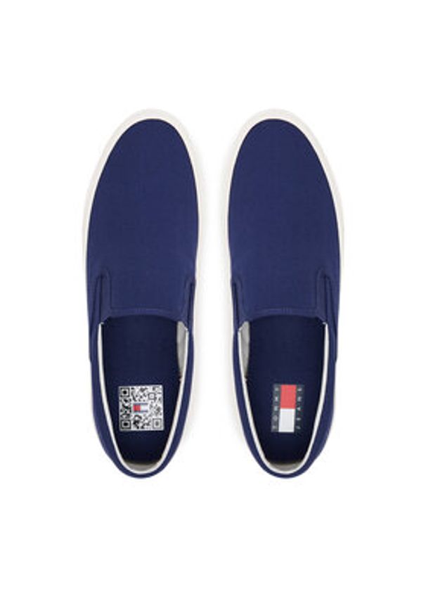 Tommy Jeans Tenisówki Slip On Canvas Color EM0EM01544 Granatowy. Zapięcie: bez zapięcia. Kolor: niebieski. Materiał: materiał