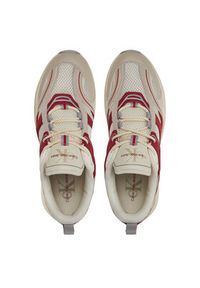 Calvin Klein Jeans Sneakersy Retro Tennis Su-Mesh YM0YM00589 Beżowy. Kolor: beżowy. Materiał: skóra