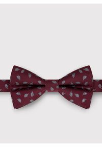 Pako Lorente - PAKO LORENTE – Bordowa wzorzysta mucha męska. Kolor: czerwony. Materiał: poliester. Styl: elegancki