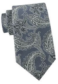 Krawat Męski - Angelo di Monti - Niebieski z Popielem, Duży Wzór. Kolor: niebieski. Materiał: tkanina. Styl: elegancki, wizytowy #1