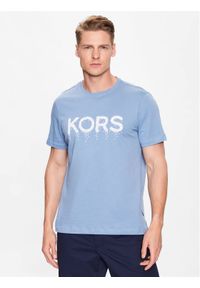 Michael Kors T-Shirt CS351IGFV4 Błękitny Regular Fit. Kolor: niebieski. Materiał: bawełna #1