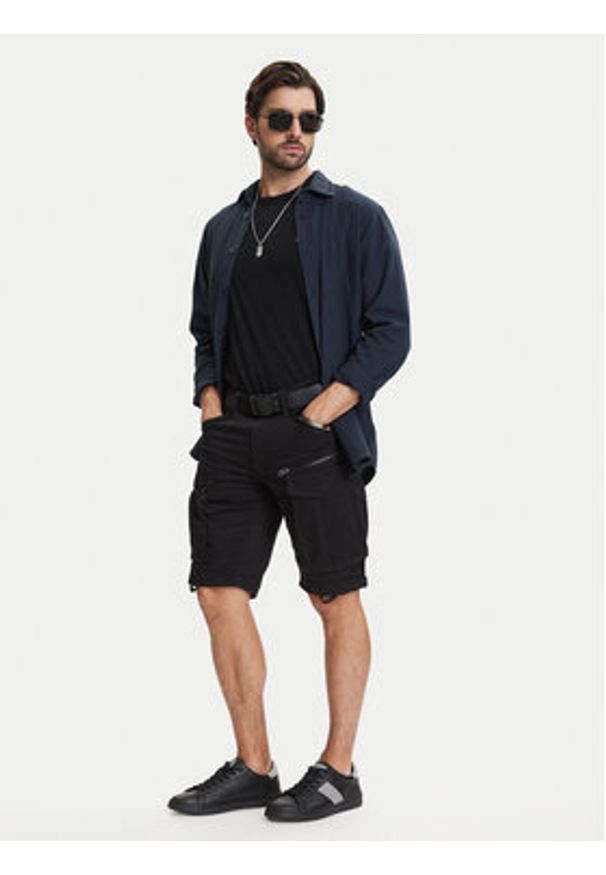G-Star RAW - G-Star Raw Szorty materiałowe Rovic Zip D26214-5126 Czarny Relaxed Fit. Kolor: czarny. Materiał: bawełna