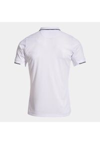 Koszulka piłkarska męska Joma Fit One SS. Typ kołnierza: polo. Kolor: biały. Sport: piłka nożna