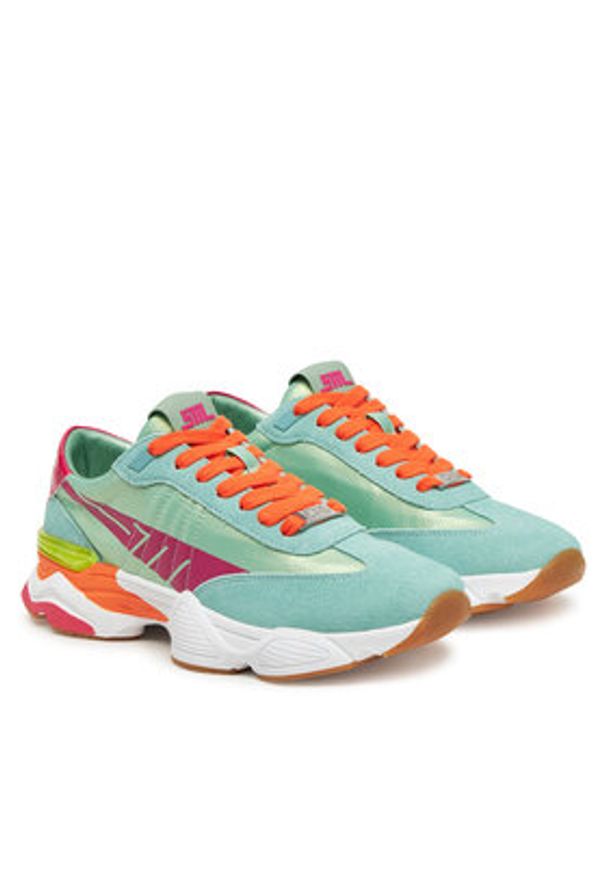 Steve Madden Sneakersy Setback SM11003600 Zielony. Kolor: zielony. Materiał: materiał