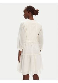 Pinko - PINKO Sukienka codzienna Frank 105251 A2MI Écru Regular Fit. Okazja: na co dzień. Materiał: bawełna. Typ sukienki: proste. Styl: casual #4