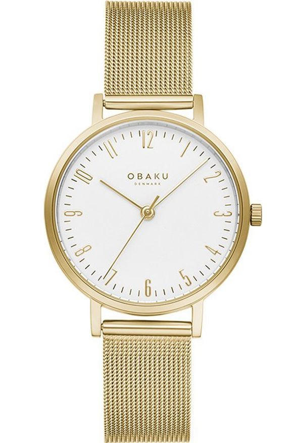 Zegarek OBAKU Zegarek damski Obaku Denmark V248LXGIMG złoty. Kolor: złoty