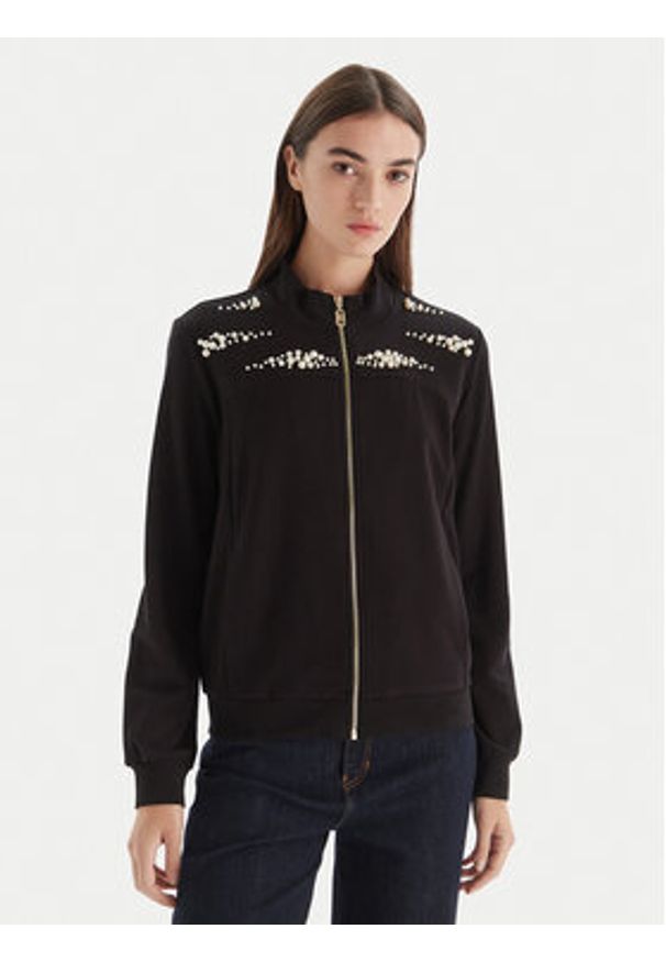 Liu Jo Sport Bluza TF5152 FS576 Czarny Regular Fit. Kolor: czarny. Materiał: wiskoza. Styl: sportowy