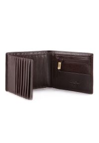 Wittchen - Męski portfel skórzany z rozkładanym panelem. Kolor: brązowy. Materiał: skóra #2