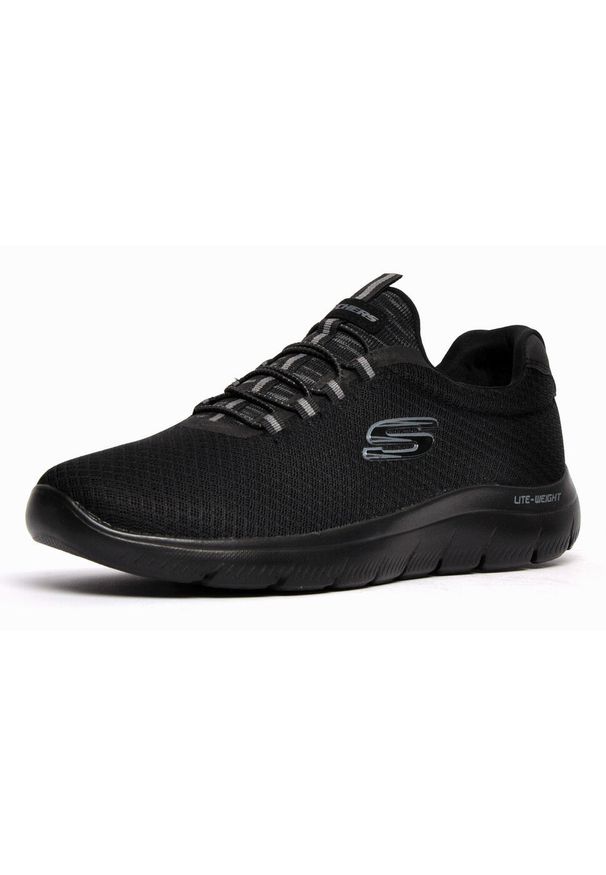 skechers - Buty na co dzień męskie SKECHERS SUMMITS wsuwane. Okazja: na co dzień. Zapięcie: bez zapięcia. Kolor: czarny