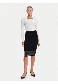 Liu Jo Sport Sweter TF5209 MS49I Écru Regular Fit. Materiał: wiskoza. Styl: sportowy #4
