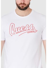Guess - GUESS Biały t-shirt męski beachwear, Rozmiar M. Kolor: biały