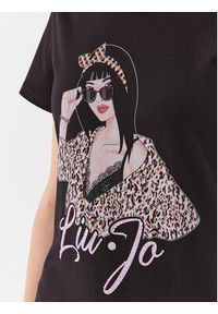 Liu Jo T-Shirt 5F3135 JS923 Czarny Regular Fit. Kolor: czarny. Materiał: bawełna #4