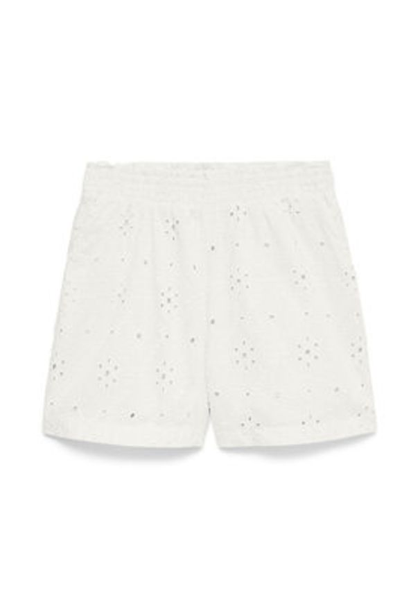 Vero Moda Szorty materiałowe Eliza 10346709 Biały Regular Fit. Kolor: biały. Materiał: bawełna