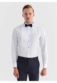 Pako Lorente - PAKO LORENTE – Biała smokingowa koszula męska. Typ kołnierza: łamany. Kolor: biały. Materiał: bawełna. Długość rękawa: długi rękaw. Długość: długie #7