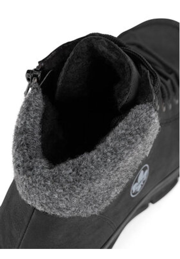 Rieker Botki 48043-00 Czarny. Kolor: czarny. Materiał: materiał