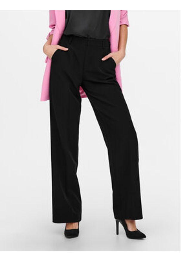 only - ONLY Spodnie materiałowe 15258191 Czarny Wide Leg. Kolor: czarny. Materiał: syntetyk