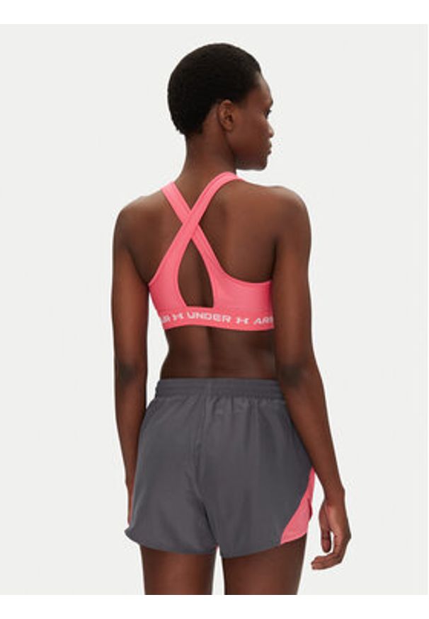 Under Armour Biustonosz sportowy Crossback Mid Bra 1361034 Różowy. Kolor: różowy. Materiał: syntetyk