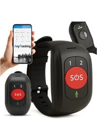 GoMedia - Bransoletka Alarmowa SOS 4G Lokalizator Opaska GPS Seniora Pomiar Pulsu App #1