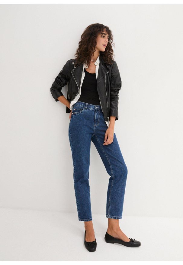 bonprix - Tank top ze stretchem (2 szt. w opak.). Okazja: na co dzień. Kolor: czarny. Materiał: bawełna, materiał. Długość rękawa: na ramiączkach. Styl: casual