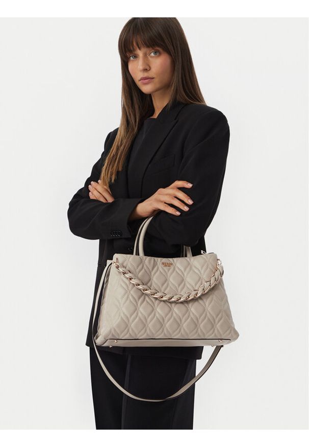 Guess Torebka Maxine HWQG97 33060 Beżowy. Kolor: beżowy. Materiał: skórzane