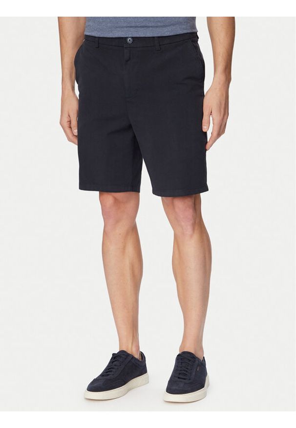 BOSS Szorty materiałowe H-Kane1-Shorts 50555235 Granatowy Modern Fit. Kolor: niebieski. Materiał: bawełna