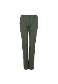 PEAK MOUNTAIN - Spodnie damskie z trzema kieszeniami i podparciem na ręce Peak Mountain. Kolor: zielony. Sezon: lato. Sport: turystyka piesza #1