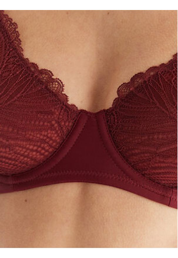 YSABEL MORA - Ysabel Mora Biustonosz z fiszbiną 10776 Bordowy. Kolor: czerwony. Materiał: syntetyk