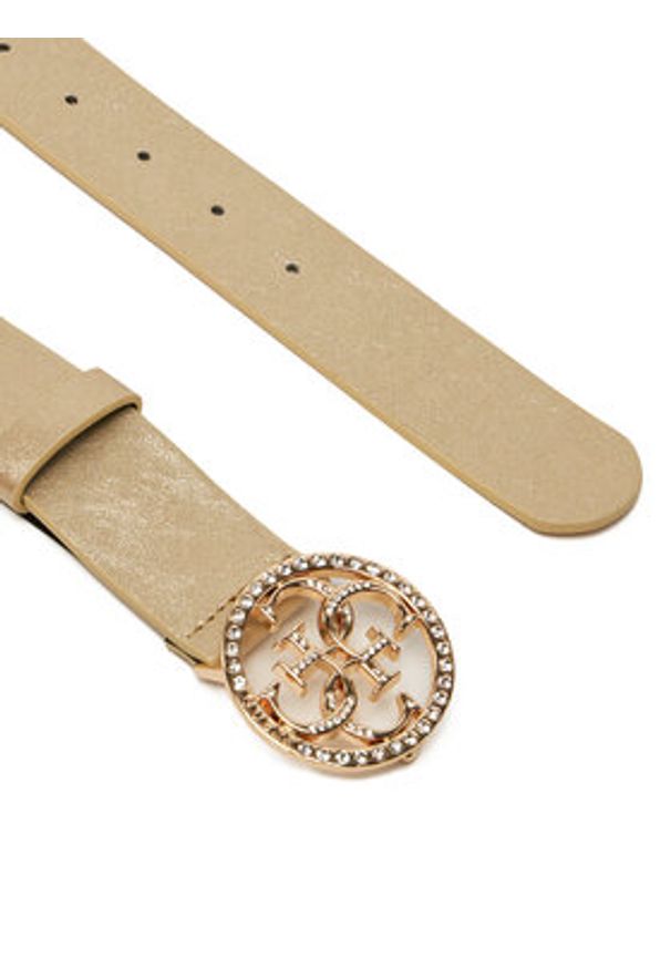 Guess Pasek Damski W5GZ13 L0WF0 Złoty. Kolor: złoty. Materiał: skóra