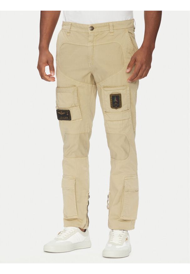 Aeronautica Militare Spodnie materiałowe 251PA1387CT1493 Beżowy Regular Fit. Kolor: beżowy. Materiał: bawełna